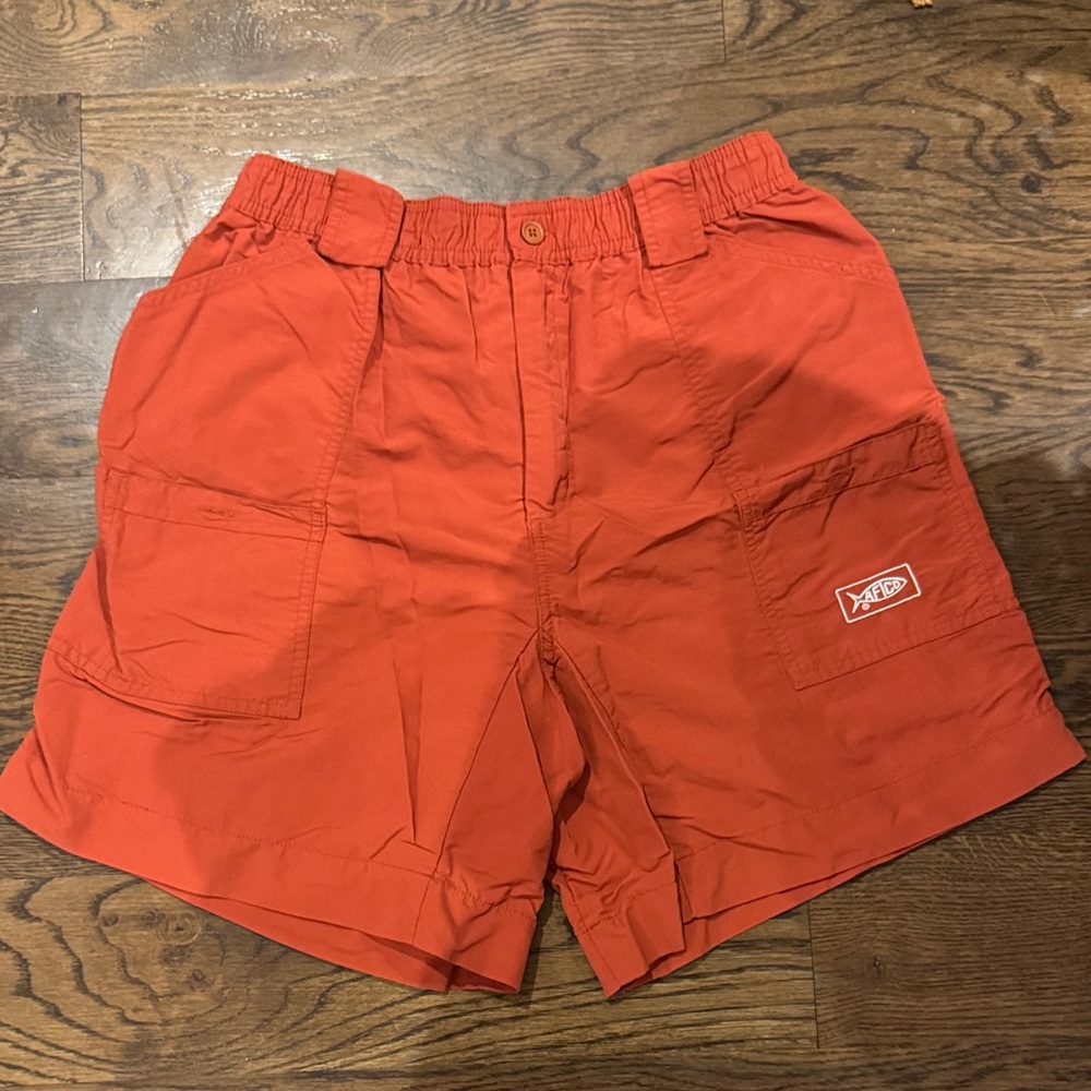 AFTCO Men's Vibrant Orange Cargo Shorts